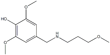 2,6-dimethoxy-4-{[(3-methoxypropyl)amino]methyl}phenol,,结构式