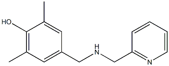 2,6-dimethyl-4-{[(pyridin-2-ylmethyl)amino]methyl}phenol 化学構造式
