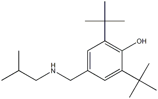 2,6-di-tert-butyl-4-{[(2-methylpropyl)amino]methyl}phenol,,结构式