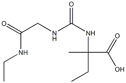 2-[({[2-(ethylamino)-2-oxoethyl]amino}carbonyl)amino]-2-methylbutanoic acid Struktur