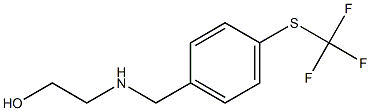 2-[({4-[(trifluoromethyl)sulfanyl]phenyl}methyl)amino]ethan-1-ol 结构式