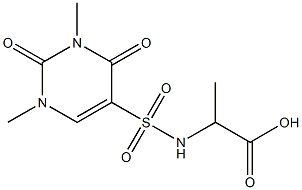 2-[(1,3-dimethyl-2,4-dioxo-1,2,3,4-tetrahydropyrimidine-5-)sulfonamido]propanoic acid Structure