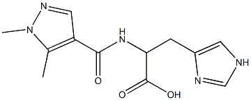 2-[(1,5-dimethyl-1H-pyrazol-4-yl)formamido]-3-(1H-imidazol-4-yl)propanoic acid Structure