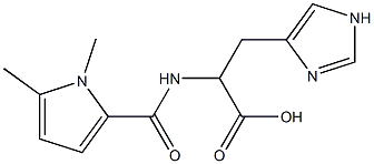2-[(1,5-dimethyl-1H-pyrrol-2-yl)formamido]-3-(1H-imidazol-4-yl)propanoic acid Structure