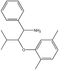 2-[(1-amino-3-methyl-1-phenylbutan-2-yl)oxy]-1,4-dimethylbenzene Struktur