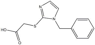 2-[(1-benzyl-1H-imidazol-2-yl)sulfanyl]acetic acid 化学構造式