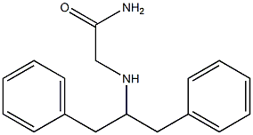 2-[(1-benzyl-2-phenylethyl)amino]acetamide 结构式