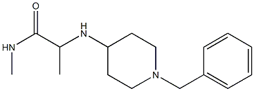 2-[(1-benzylpiperidin-4-yl)amino]-N-methylpropanamide Struktur