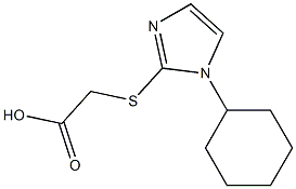 2-[(1-cyclohexyl-1H-imidazol-2-yl)sulfanyl]acetic acid,,结构式