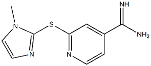 2-[(1-methyl-1H-imidazol-2-yl)sulfanyl]pyridine-4-carboximidamide Structure