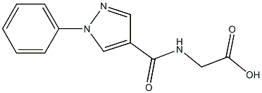 2-[(1-phenyl-1H-pyrazol-4-yl)formamido]acetic acid Structure