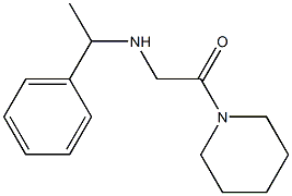 2-[(1-phenylethyl)amino]-1-(piperidin-1-yl)ethan-1-one 化学構造式