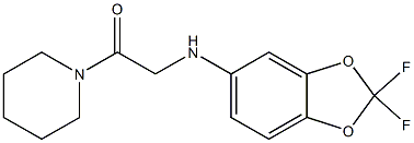 2-[(2,2-difluoro-2H-1,3-benzodioxol-5-yl)amino]-1-(piperidin-1-yl)ethan-1-one Structure
