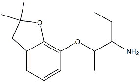 2-[(2,2-dimethyl-2,3-dihydro-1-benzofuran-7-yl)oxy]-1-ethylpropylamine Structure