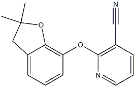 2-[(2,2-dimethyl-2,3-dihydro-1-benzofuran-7-yl)oxy]nicotinonitrile,,结构式