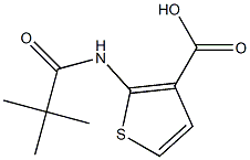 2-[(2,2-dimethylpropanoyl)amino]thiophene-3-carboxylic acid,,结构式