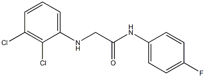 2-[(2,3-dichlorophenyl)amino]-N-(4-fluorophenyl)acetamide 化学構造式