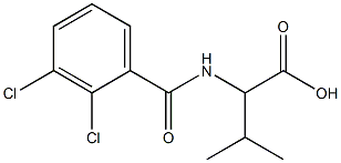 2-[(2,3-dichlorophenyl)formamido]-3-methylbutanoic acid 化学構造式