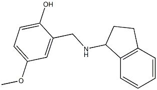 2-[(2,3-dihydro-1H-inden-1-ylamino)methyl]-4-methoxyphenol Struktur