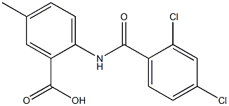 2-[(2,4-dichlorobenzene)amido]-5-methylbenzoic acid Structure