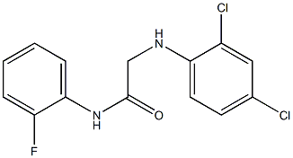 2-[(2,4-dichlorophenyl)amino]-N-(2-fluorophenyl)acetamide,,结构式
