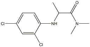 2-[(2,4-dichlorophenyl)amino]-N,N-dimethylpropanamide,,结构式