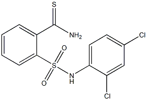 2-[(2,4-dichlorophenyl)sulfamoyl]benzene-1-carbothioamide Struktur