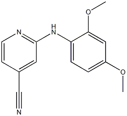 2-[(2,4-dimethoxyphenyl)amino]isonicotinonitrile 化学構造式