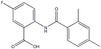 2-[(2,4-dimethylbenzene)amido]-5-fluorobenzoic acid