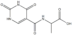 2-[(2,4-dioxo-1,2,3,4-tetrahydropyrimidin-5-yl)formamido]propanoic acid 化学構造式