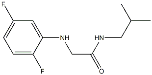 2-[(2,5-difluorophenyl)amino]-N-(2-methylpropyl)acetamide 结构式