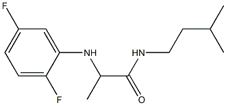 2-[(2,5-difluorophenyl)amino]-N-(3-methylbutyl)propanamide Structure