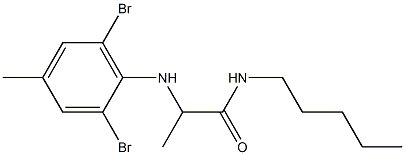 2-[(2,6-dibromo-4-methylphenyl)amino]-N-pentylpropanamide 结构式