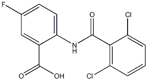 2-[(2,6-dichlorobenzene)amido]-5-fluorobenzoic acid Struktur