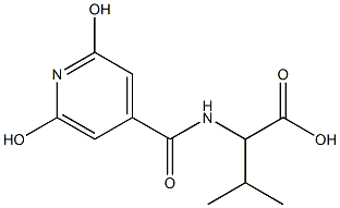 2-[(2,6-dihydroxyisonicotinoyl)amino]-3-methylbutanoic acid Structure