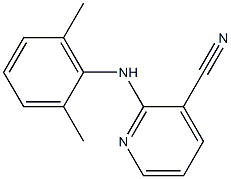 2-[(2,6-dimethylphenyl)amino]pyridine-3-carbonitrile Struktur