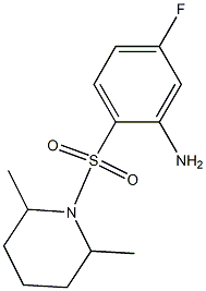 2-[(2,6-dimethylpiperidine-1-)sulfonyl]-5-fluoroaniline,,结构式