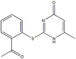 2-[(2-acetylphenyl)sulfanyl]-6-methyl-1,4-dihydropyrimidin-4-one|