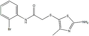 2-[(2-amino-4-methyl-1,3-thiazol-5-yl)sulfanyl]-N-(2-bromophenyl)acetamide Structure