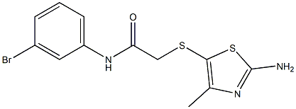 2-[(2-amino-4-methyl-1,3-thiazol-5-yl)sulfanyl]-N-(3-bromophenyl)acetamide Structure