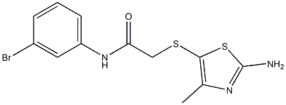 2-[(2-amino-4-methyl-1,3-thiazol-5-yl)sulfanyl]-N-(3-bromophenyl)acetamide|