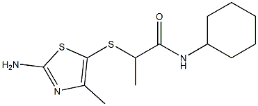 2-[(2-amino-4-methyl-1,3-thiazol-5-yl)sulfanyl]-N-cyclohexylpropanamide