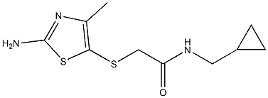 2-[(2-amino-4-methyl-1,3-thiazol-5-yl)thio]-N-(cyclopropylmethyl)acetamide Structure