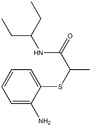 2-[(2-aminophenyl)sulfanyl]-N-(pentan-3-yl)propanamide Structure