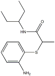 2-[(2-aminophenyl)sulfanyl]-N-(pentan-3-yl)propanamide 化学構造式