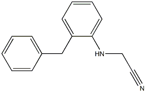 2-[(2-benzylphenyl)amino]acetonitrile,,结构式