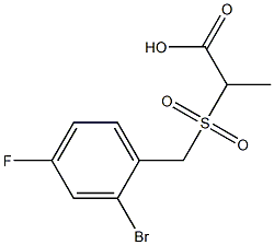 2-[(2-bromo-4-fluorobenzyl)sulfonyl]propanoic acid Structure