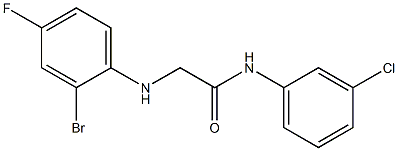 2-[(2-bromo-4-fluorophenyl)amino]-N-(3-chlorophenyl)acetamide Structure