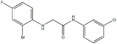 2-[(2-bromo-4-fluorophenyl)amino]-N-(3-chlorophenyl)acetamide