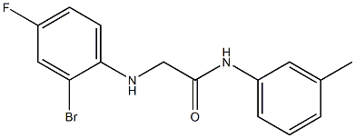  2-[(2-bromo-4-fluorophenyl)amino]-N-(3-methylphenyl)acetamide